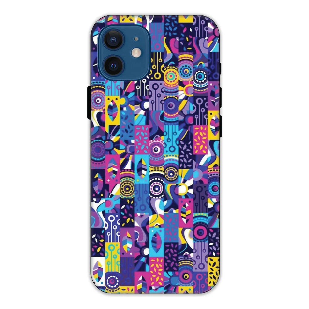 Purple Geometric Art Apple iPhone 12 Mini Models