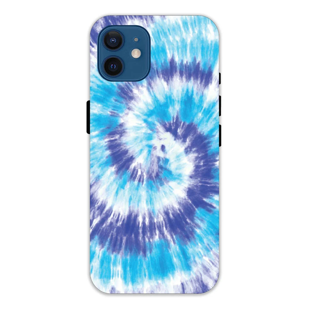 Aqua Tie dye  Hard Case Apple iPhone 12 Mini Pro Models