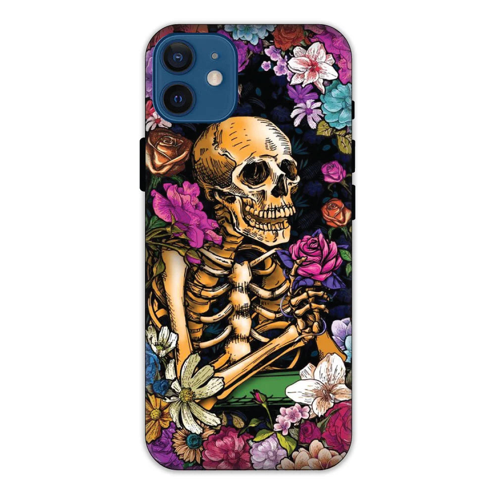 Skeleton & Flowers Hard Case Apple iPhone 12 Mini Models