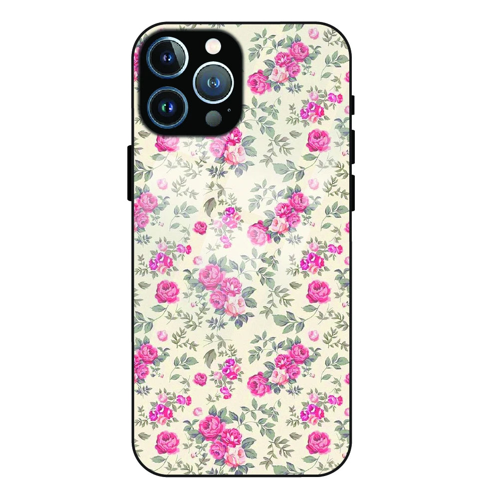 Vintage Rose Meadow - Glass Case For Apple iPhone 12 Pro