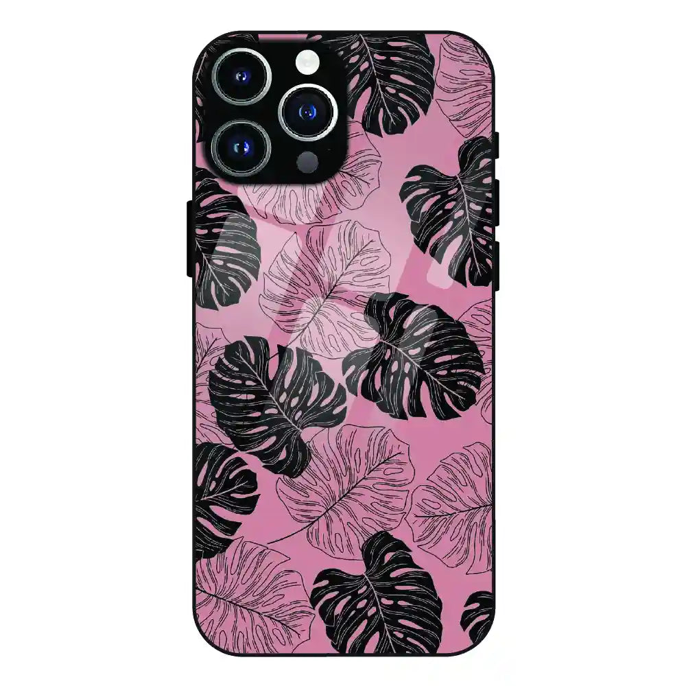 Tropical Monstera Leaf Pattern - Glass Case For Apple iPhone 12 Pro Max