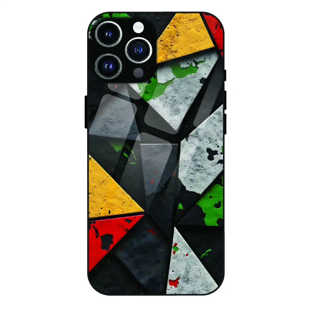 Urban Geometric Color - Glass Case For Apple iPhone 12 Pro Max