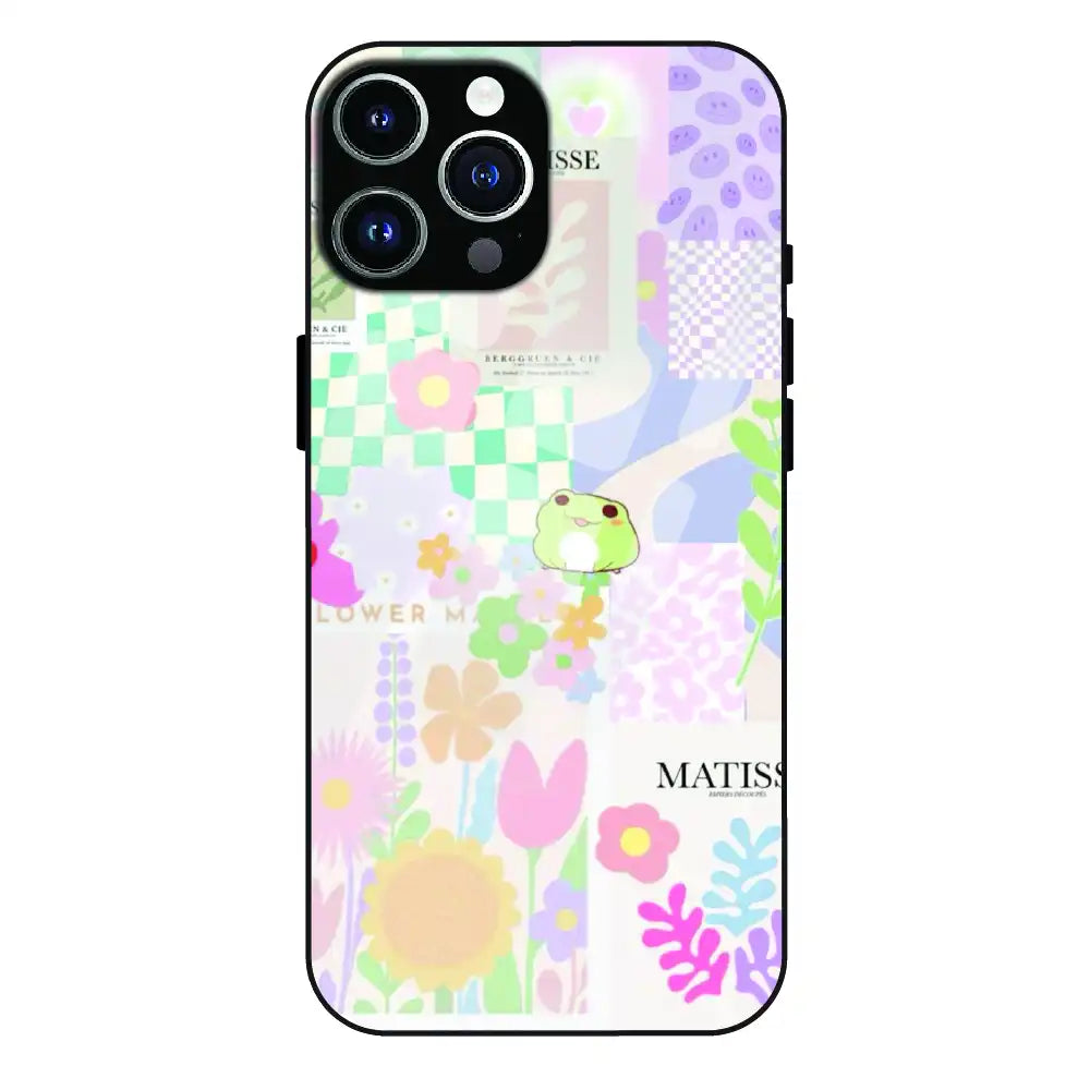 Cute Pastel Floral Collage Art - Glass Case For Apple iPhone 12 Pro Max