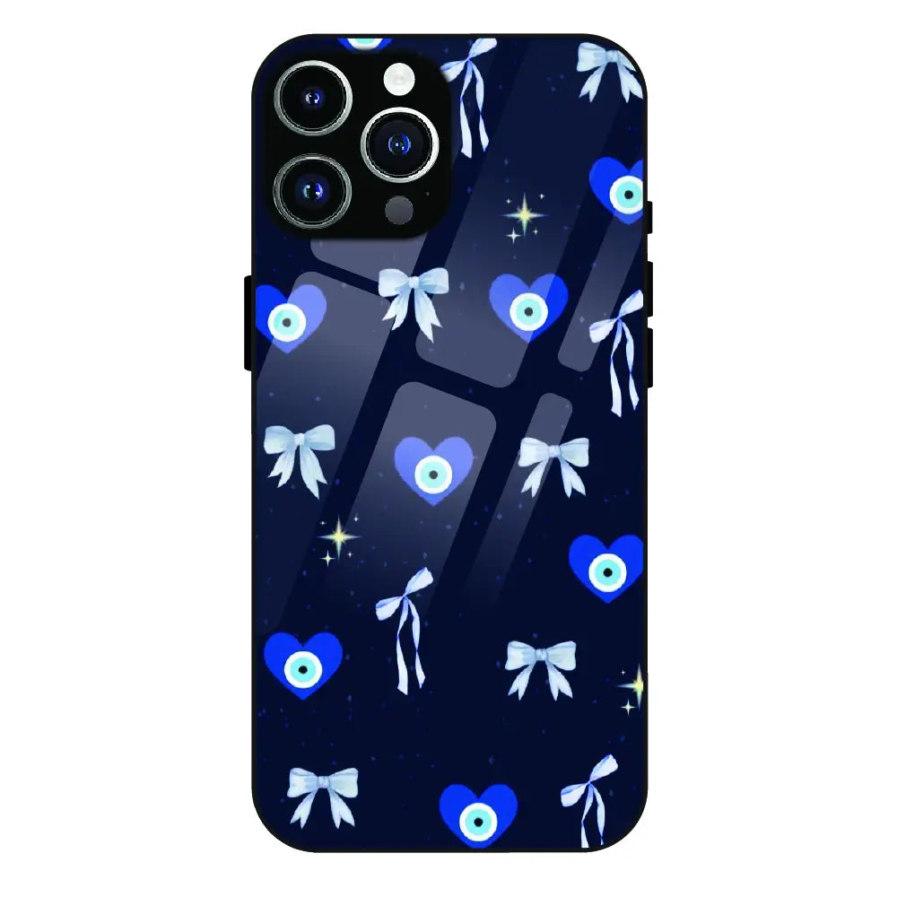 Evil Eye Bow Midnight - Glass Case For Apple iPhone 12 Pro Max