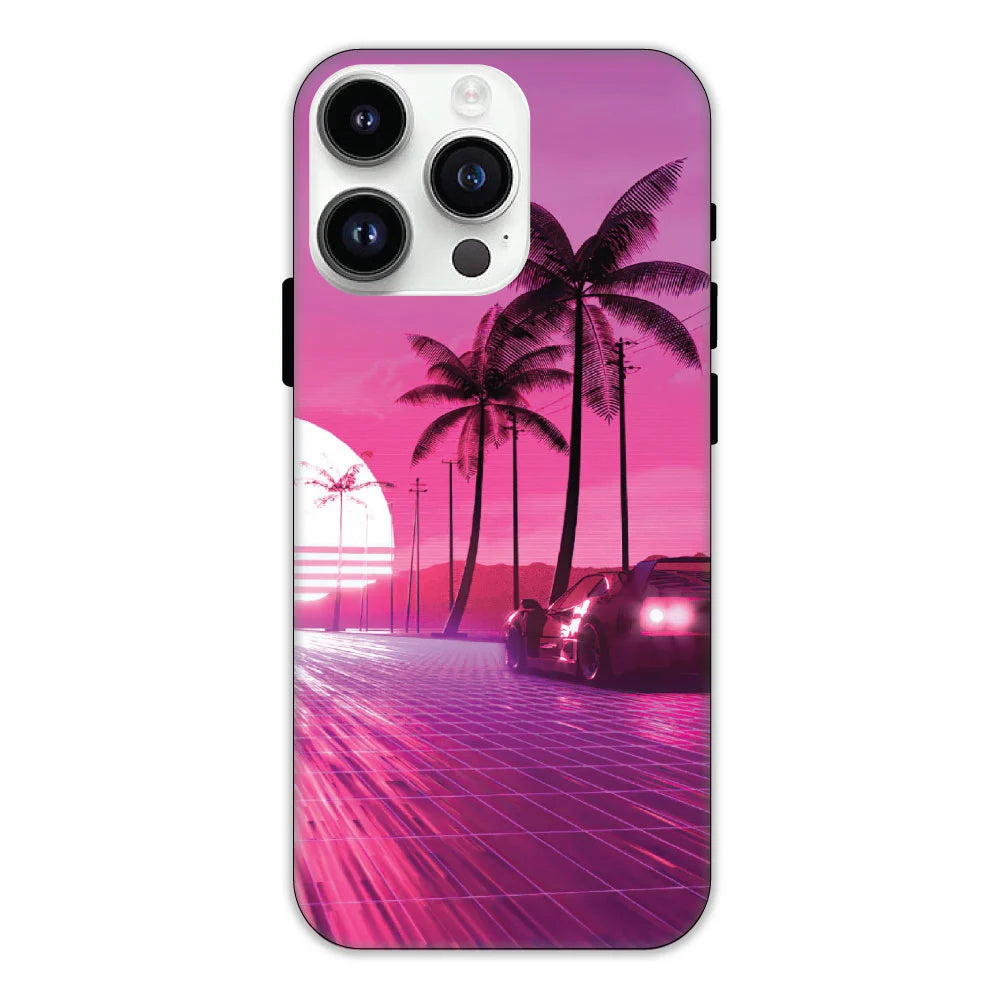 Retro Beach Synthwave Hard Case Apple iPhone 12 Pro Max Models