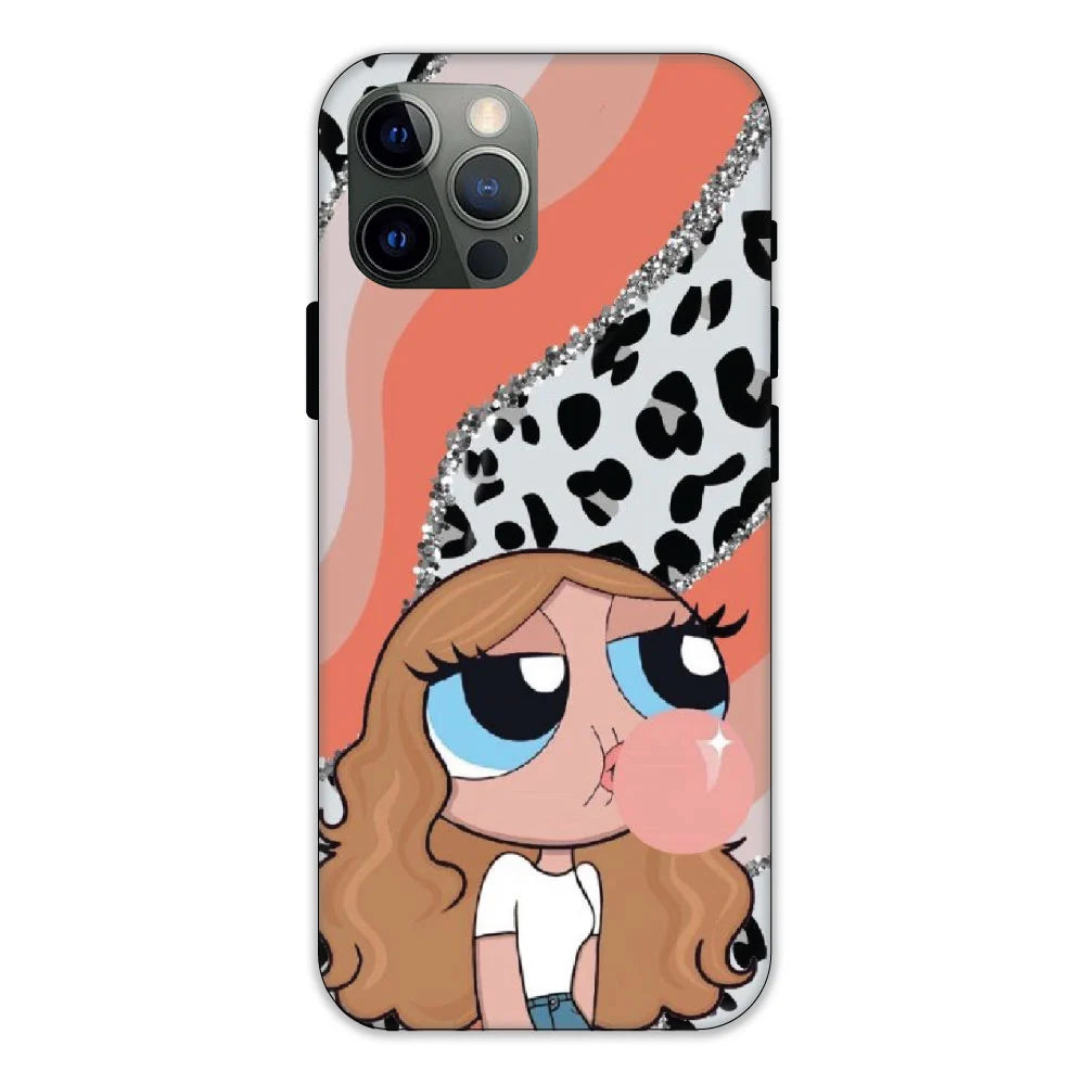 Peach Print Baddie Girl Hard Case Apple iPhone 12 Pro Models