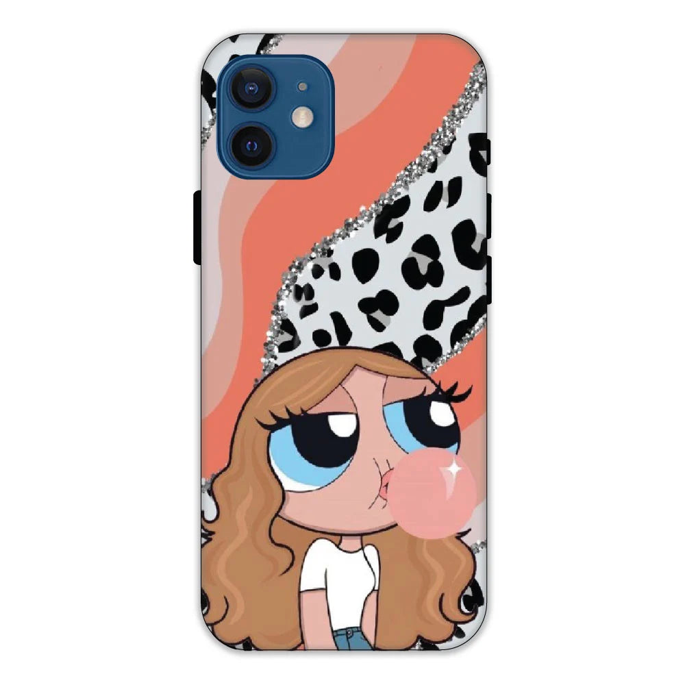 Peach Print Baddie Girl Hard Case Apple iPhone 12 Models