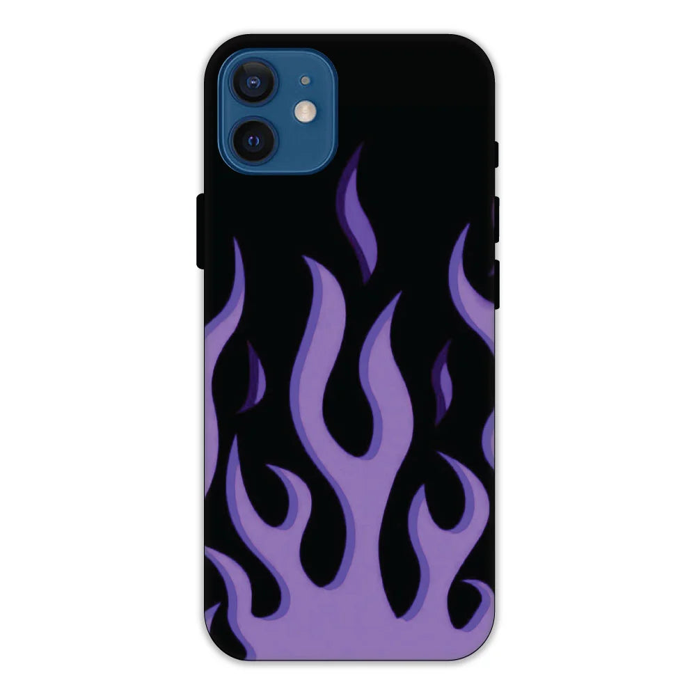 Purple Flames Hard Case Apple iPhone 12 Models