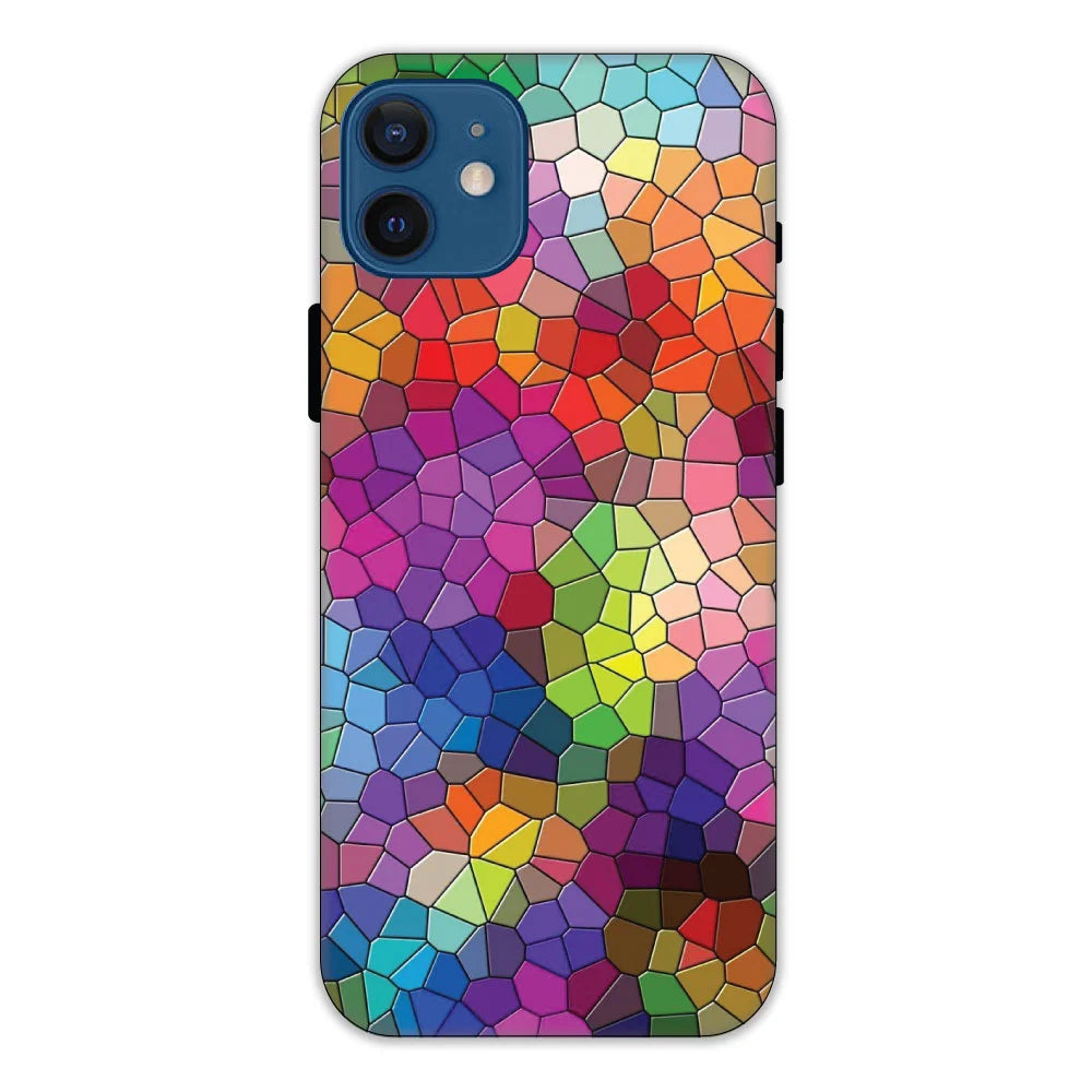 Rainbow Mosiac Hard Case Apple iPhone 12 Models