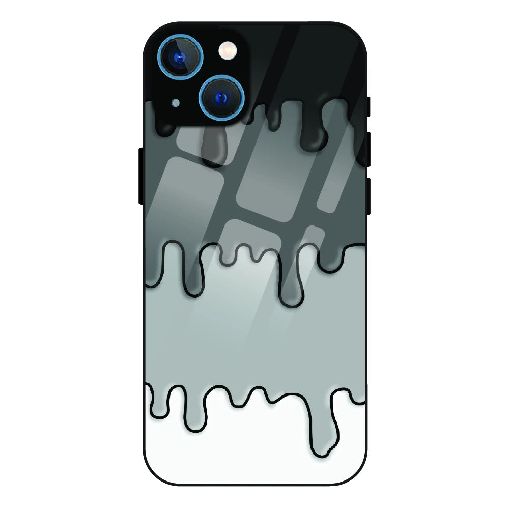 Smoky Drip Abstract - Glass Case For Apple iPhone 13