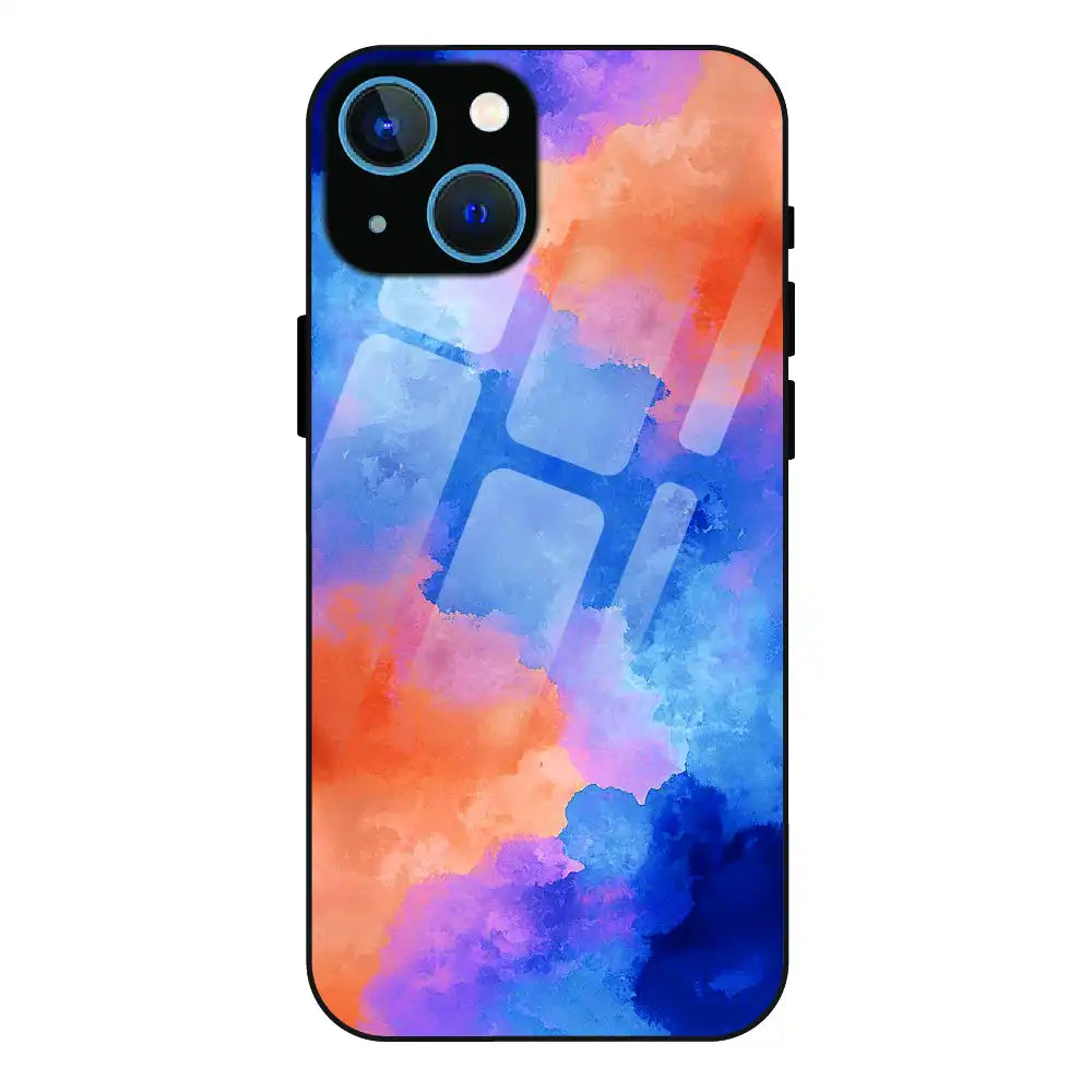 Abstract Pastel Cloud Geometry - Glass Case For Apple iPhone 13 Mini