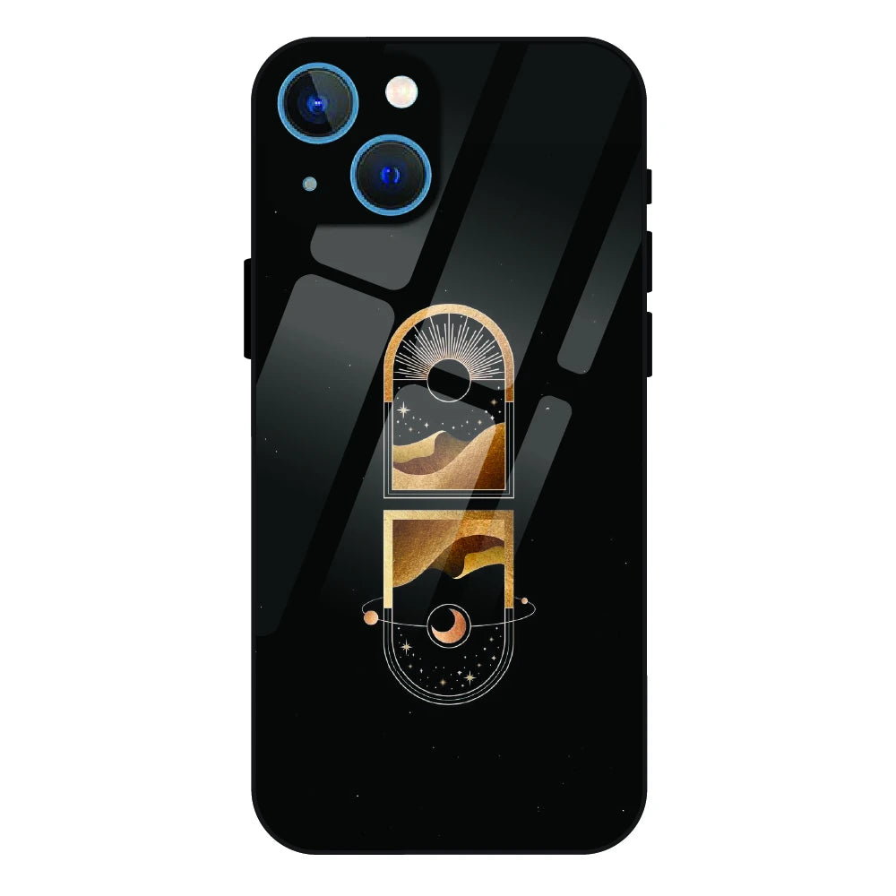 Golden Geometry - Glass Case For Apple iPhone 13 Mini