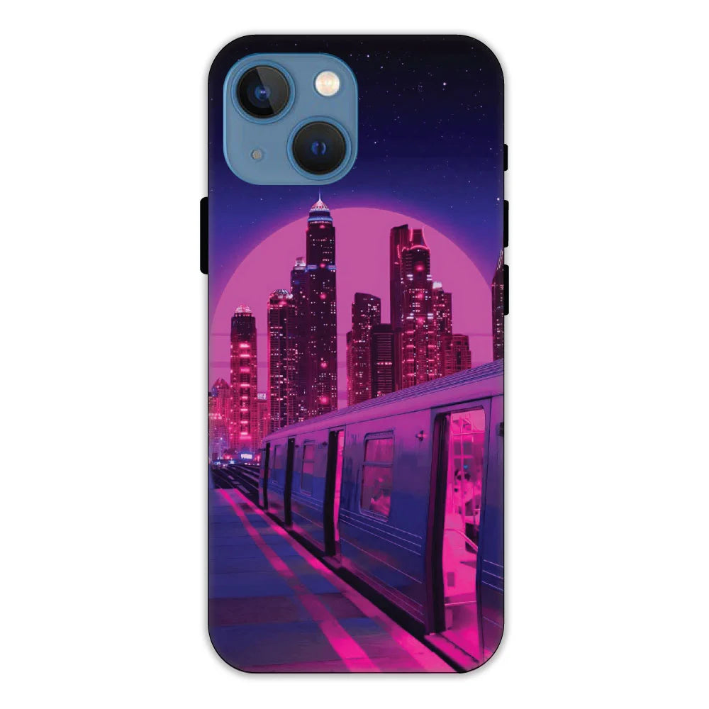 Neon City Synthwave Hard Case Apple iPhone 13 Mini Models