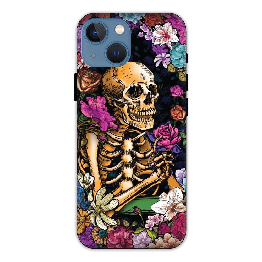 Skeleton & Flowers Hard Case Apple iPhone 13 Mini Models