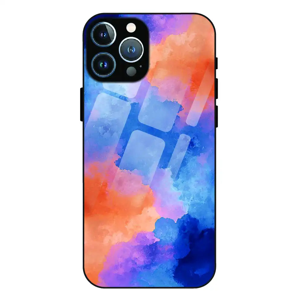 Abstract Pastel Cloud Geometry - Glass Case For Apple iPhone 13 Pro