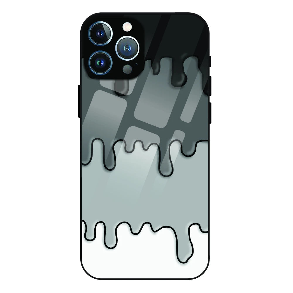 Smoky Drip Abstract - Glass Case For Apple iPhone 13 Pro