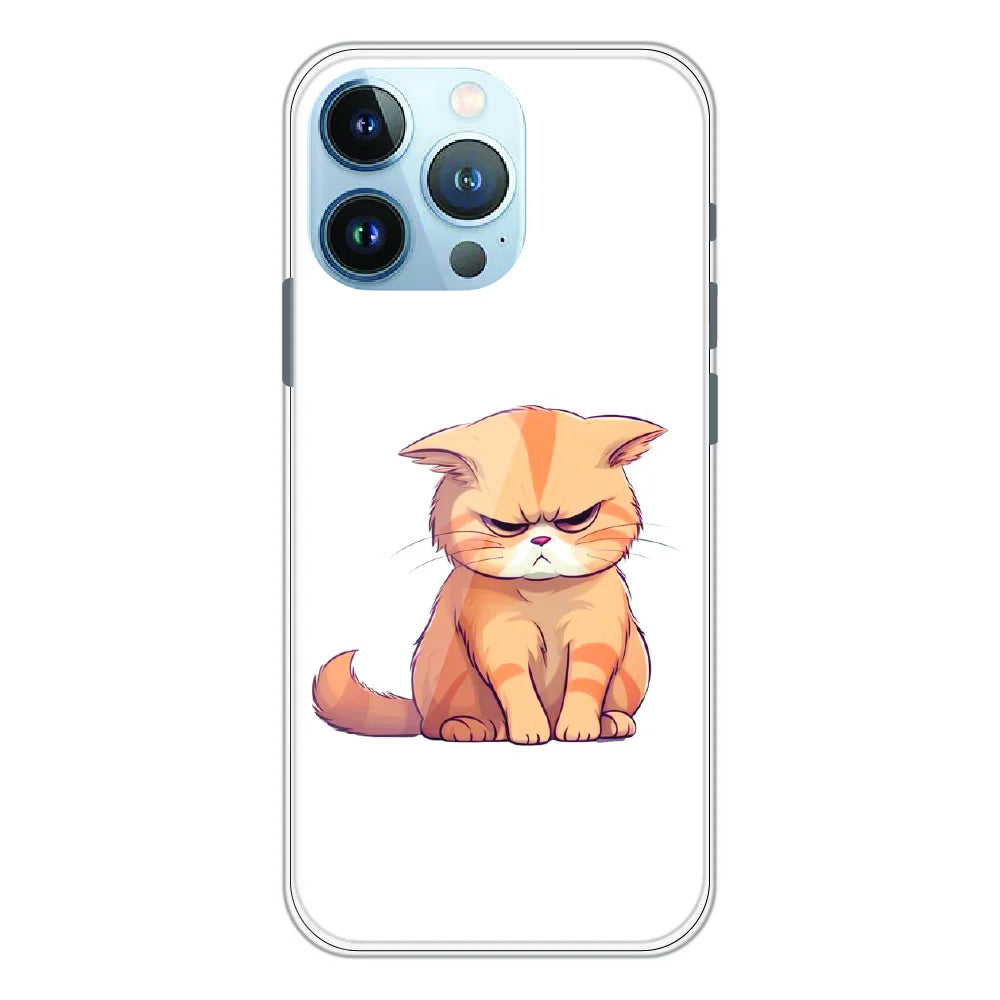 Grumpy Ginger Cat - Printed Silicone Case For Apple iPhone 13 Pro