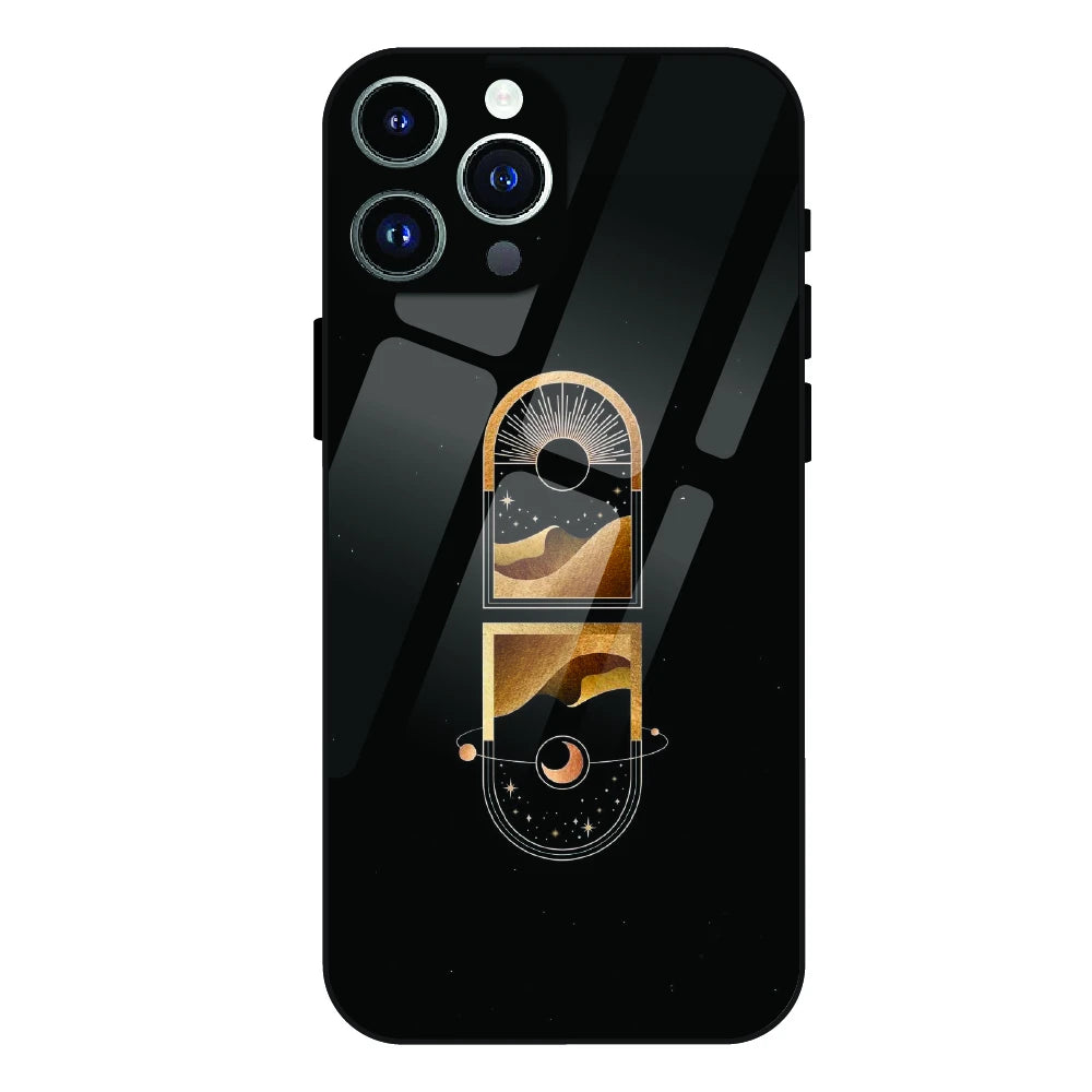 Golden Geometry - Glass Case For Apple iPhone 13 Pro Max