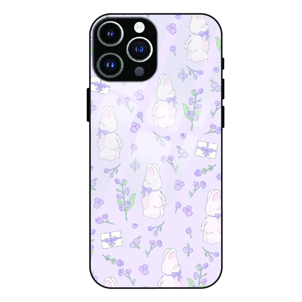 Lavender Bunny Gifts - Glass Case For Apple iPhone 13 Pro Max