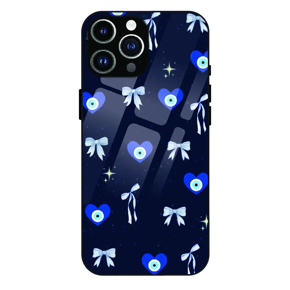 Evil Eye Bow Midnight - Glass Case For Apple iPhone 13 Pro Max