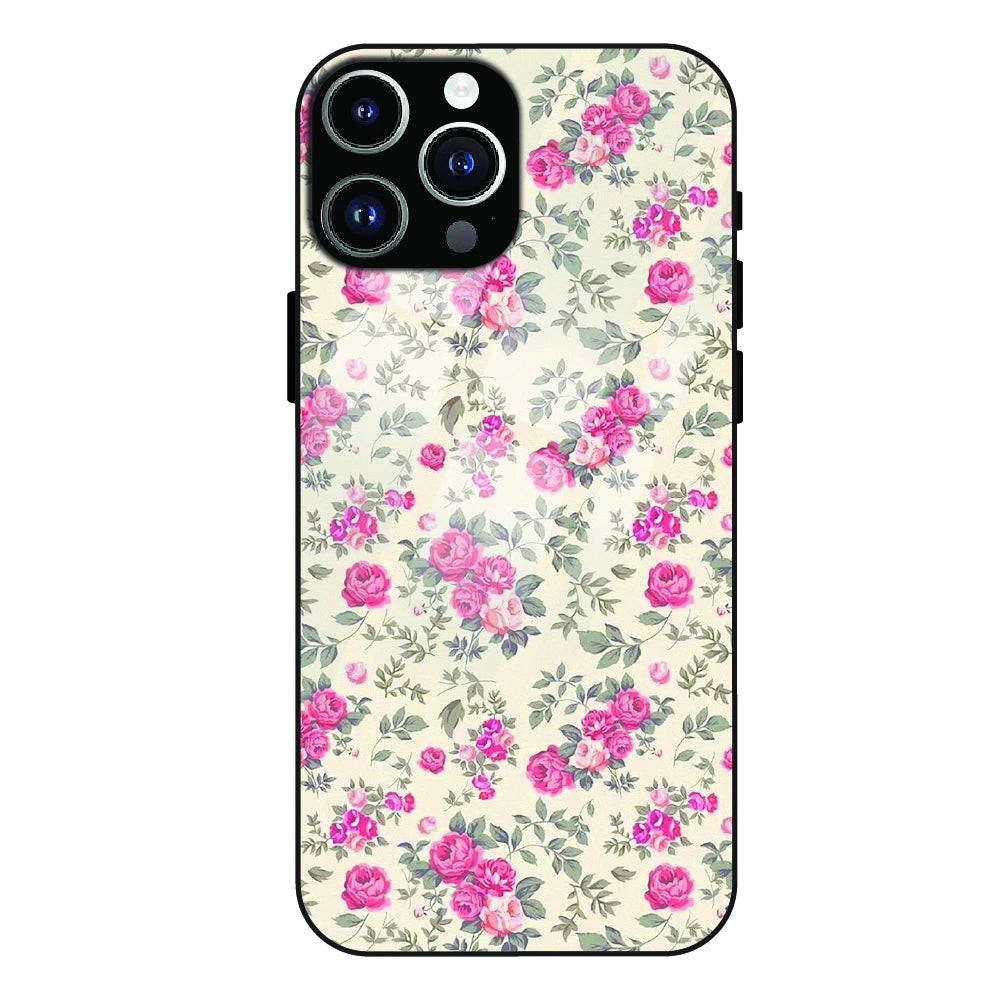 Vintage Rose Meadow - Glass Case For Apple iPhone 13 Pro Max