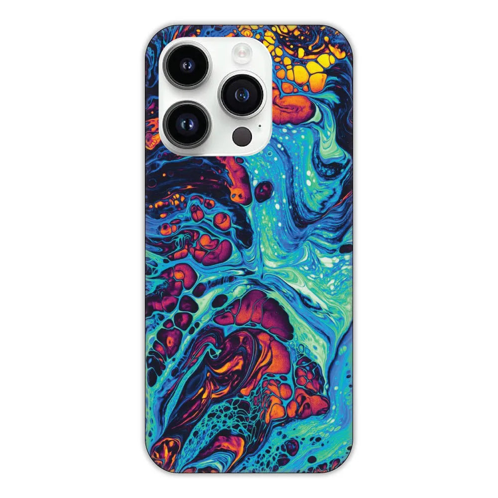 Blue and Orange Swirl Hard Case Apple iPhone 13 Pro Max Models