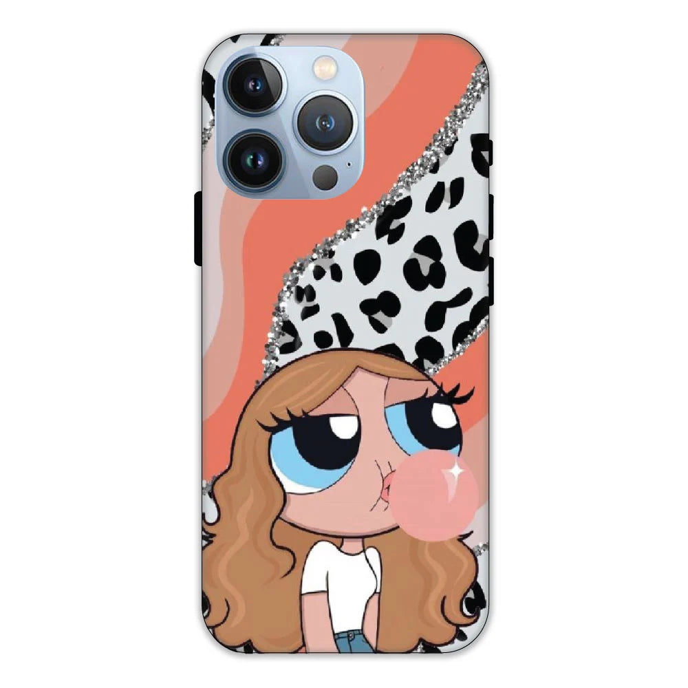 Peach Print Baddie Girl Hard Case Apple iPhone 13 Pro Models