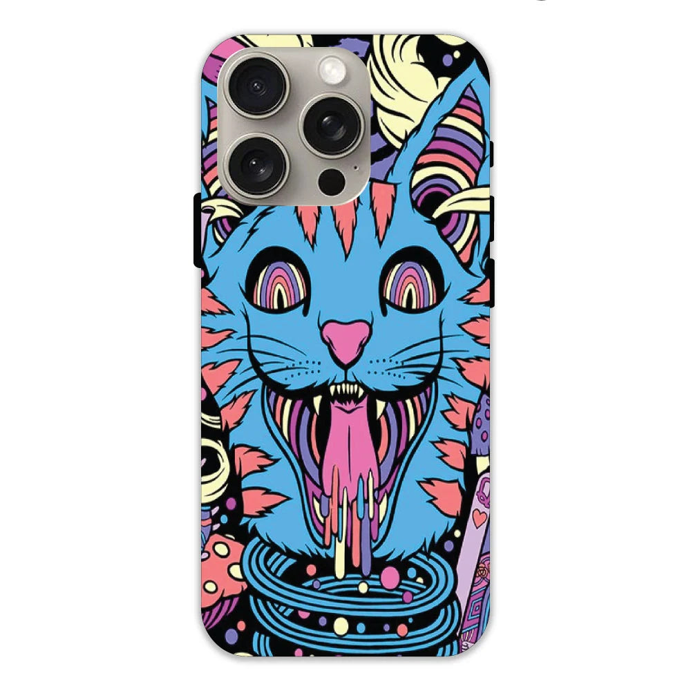 Cat Psychedelic Art Hard Case Apple IPhone 13 Pro Models