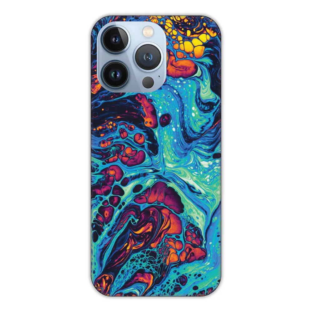 Blue and Orange Swirl Hard Case Apple iPhone 13 Pro Models