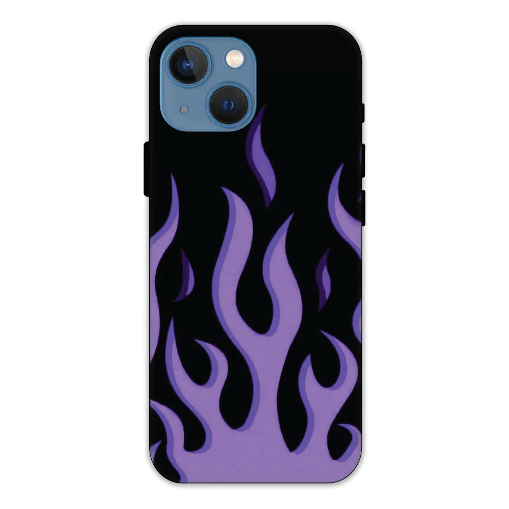 Purple Flames Hard Case Apple iPhone 13 Models