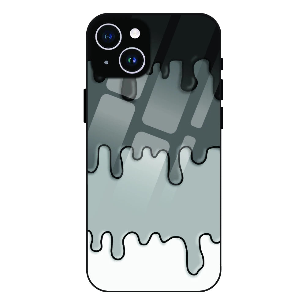 Smoky Drip Abstract - Glass Case For Apple iPhone 14