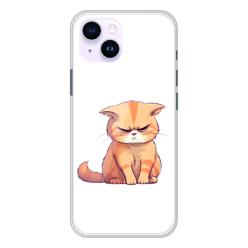 Grumpy Ginger Cat - Printed Silicone Case For Apple iPhone 14
