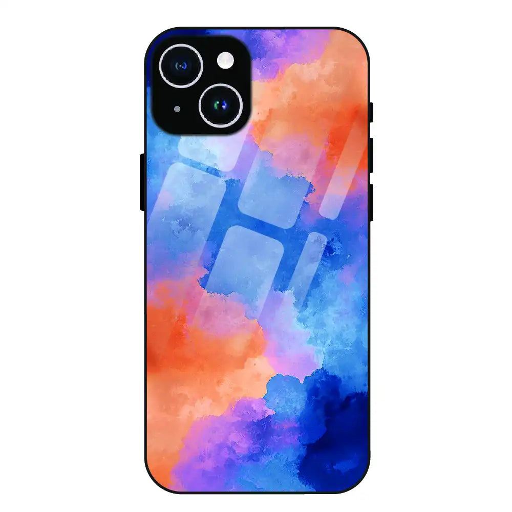 Abstract Pastel Cloud Geometry - Glass Case For Apple iPhone 14 Plus