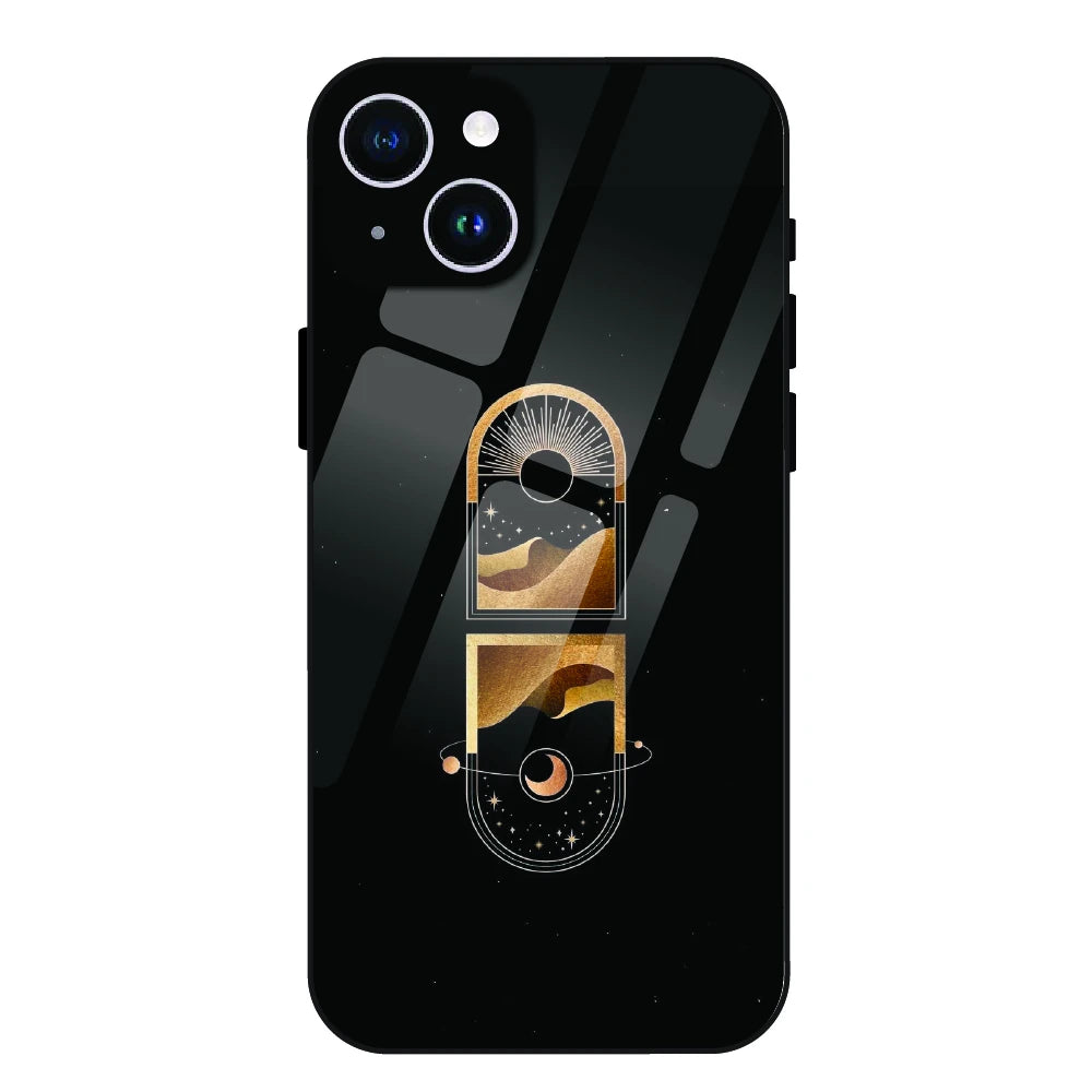 Golden Geometry - Glass Case For Apple iPhone 14 Plus