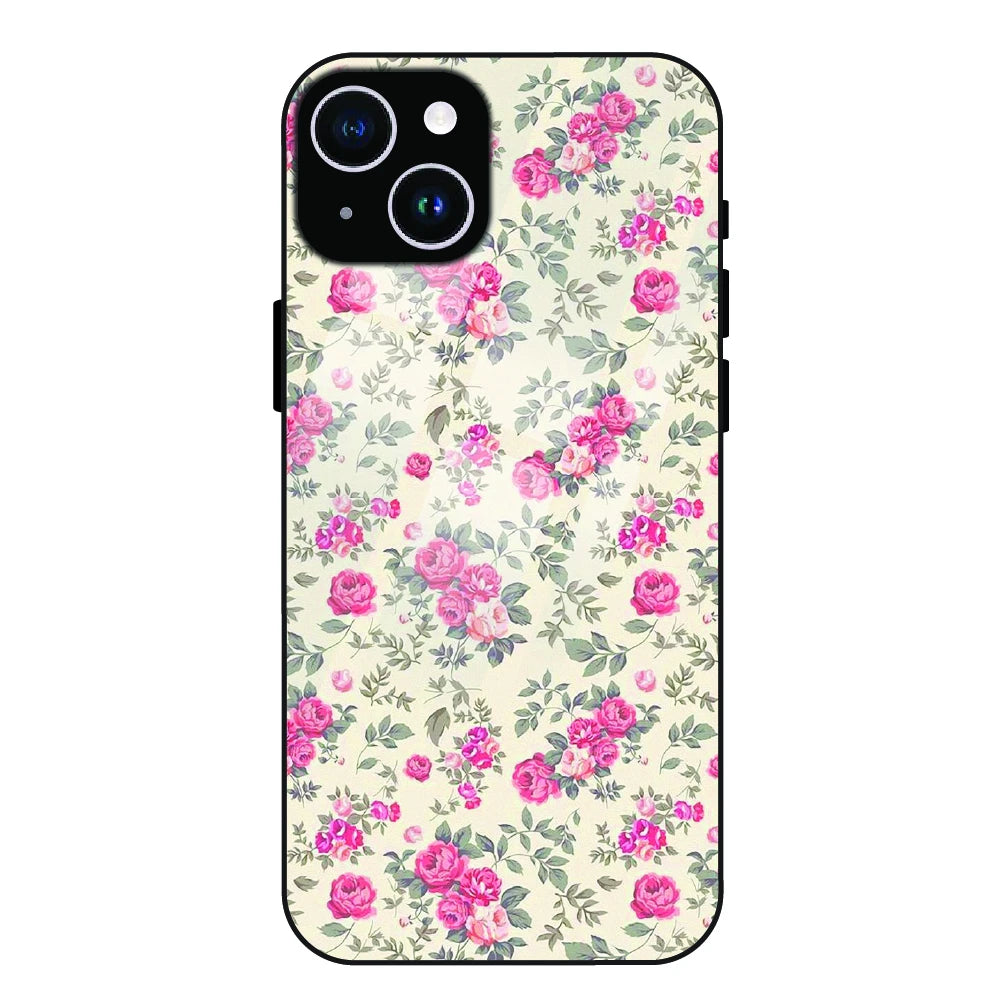 Vintage Rose Meadow - Glass Case For Apple iPhone 14 Plus