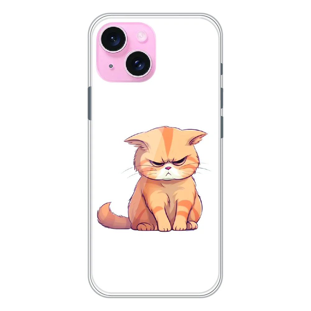 Grumpy Ginger Cat - Printed Silicone Case For Apple iPhone 14 Plus