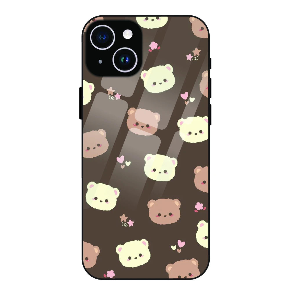 Cozy Bear Pattern - Glass Case For Apple iPhone 14 Plus