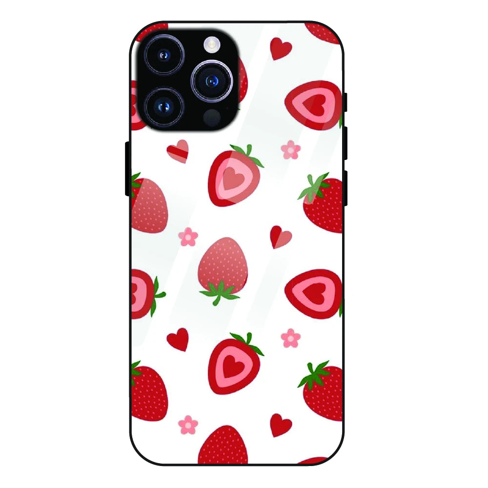 Strawberry - Glass Case For Apple iPhone 14 Pro