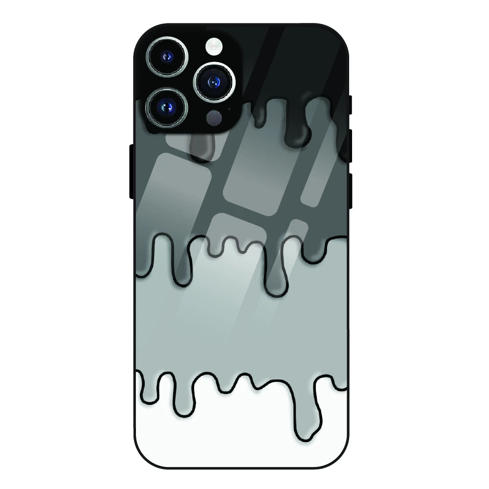 Smoky Drip Abstract - Glass Case For Apple iPhone 14 Pro Max
