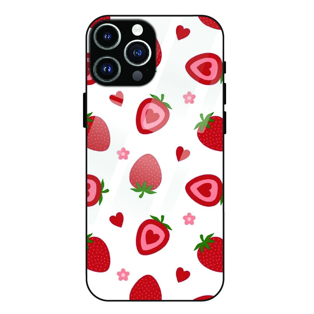 Strawberry - Glass Case For Apple iPhone 14 Pro Max