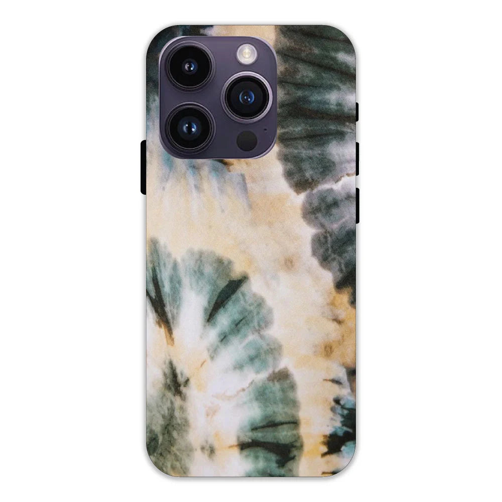 Black and Gold Tie Dye Hard Case Apple iPhone 14 Pro Max Models