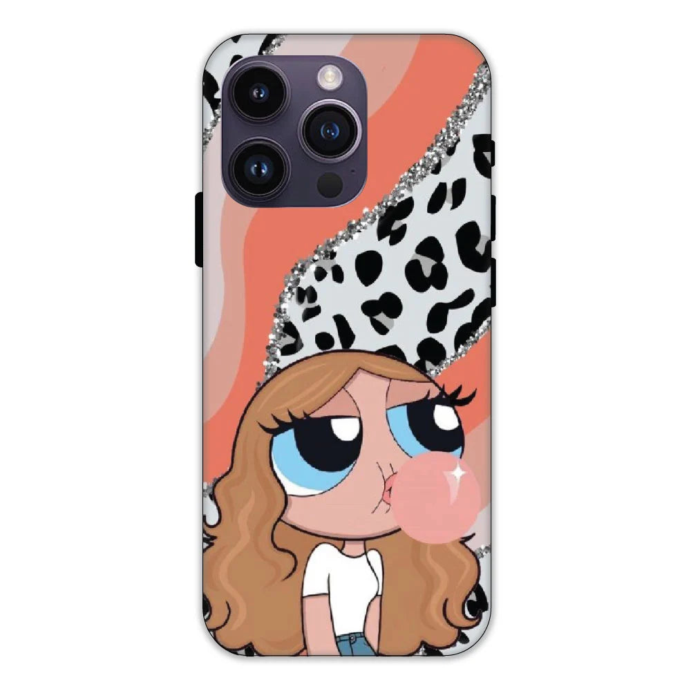 Peach Print Baddie Girl Hard Case Apple iPhone 14 Pro Max Models