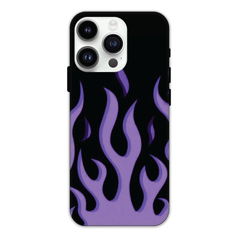 Purple Flames Hard Case Apple iPhone 14 Pro Models