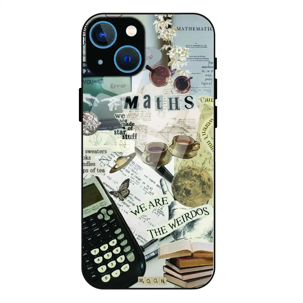 Study Vibes Maths - Glass Case For Apple iPhone 15
