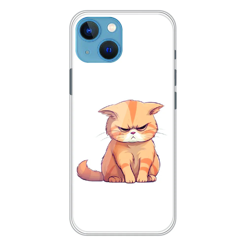Grumpy Ginger Cat - Printed Silicone Case For Apple iPhone 15