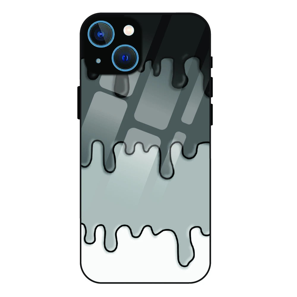 Smoky Drip Abstract - Glass Case For Apple iPhone 15