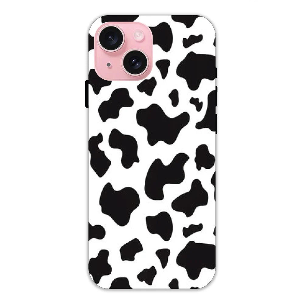 Cow Print Hard Case Apple iPhone 15 Plus Models