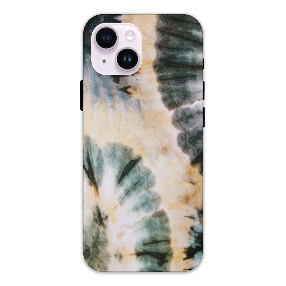 Black and Gold Tie Dye Hard Case Apple iPhone 15 Plus Models