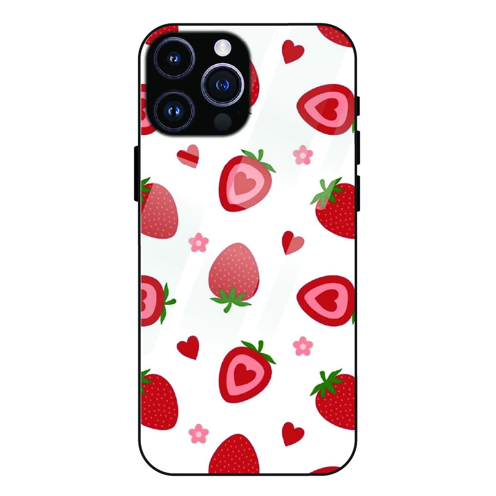 Strawberry - Glass Case For Apple iPhone 15 Pro