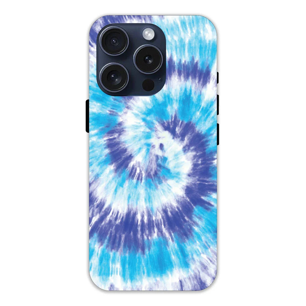 Aqua Tie dye  Hard Case Apple iPhone 15 Pro Max Models